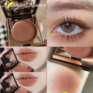 DragonRanee Multifunctional 3 IN 1 Lipstick Blush Eyeshadow Lip Mud Matte Velvet Lip Tint with Mirror Cute Cartoon Lip Mud Natural Multi-color Lipsticks