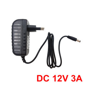 Power Adapter AC 100-240V Input DC 12V 3A Output Supply Charger Universal Adapter Converter Plug for CCTV Camera DVR LED Router