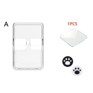 4 in1 Accessories Set for R36S Handheld Console - Includes 1 Tempered Glass Screen Protectors + 2 Joystick Caps + 1 Case