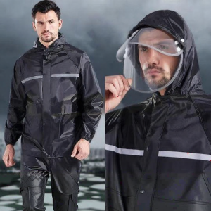 Heavy Duty Oxford Waterproof Reflective Rain Suit
