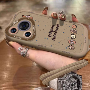 Brown Animal Huawei Mate80 50PRO 70proplus+ with Lanyard Cute 20/30p40 New Womens Soft Anti-Fall Full Cover Phone Case