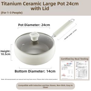 CAROTE | Titanium Ceramic Non-Stick Wok Household Cooking Pot
