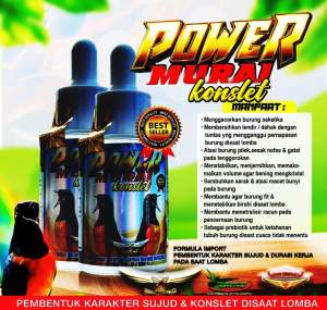 POWER MURAI KONSLET FORMULA FULL STAMINA VITAMIN GACOR NGEDUR ISIAN UNTUK SEMUA LOMBA BURUNG MURAI