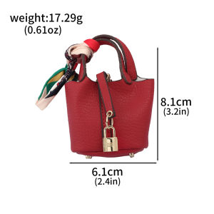 Mini Food Basket Pendant Lipstick Bag Headphone Bag Cute Bag Hanging Bag Charms Keychain for Women Casual Bag Accessorie Gift