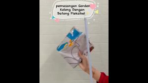 TIANG GORDEN HORDENG PIPA FLEXIBEL TANPA PAKU / GANTUNGAN TIRAI KAMAR MANDI SHOWER CURTAIN ROD 102-190 CM D2.2CM