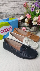 Concise, clear, and easy to understand: [ส่งเร็วพิเศษ!] 8am รองเท้าคัชชูส้นเตี้ย รองเท้าเพื่อสุขภาพหนังนิ่ม รองเท้าแฟชั่น ส้นแบน oxxo พี้นสูง1cm. ใส่สบาย X11401