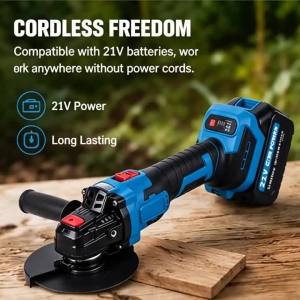 Brushless Angle Grinder 4 Speed Cutting Grinding Polishing Rust Removal Metal Wood For Makita 18-21V Battery Pin 12000RPM 125mm