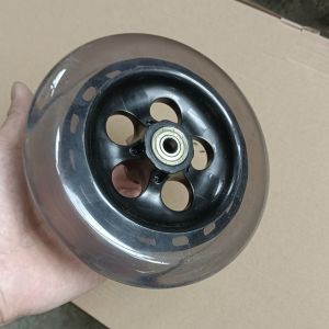 145mm Silent High Elasticity Scooter Wheel PU Wheels Baby Carriage Modification Step-On Wheels 6 Inch Bull Tendon