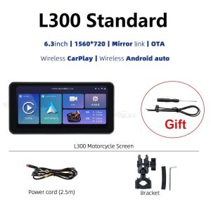 L300 6.3 Inch IPS Touch Display Motocycle Carplay Moto Navigation Android Auto IPX7 Waterproof Dustproof Anti-Drop for Underbone