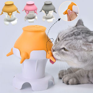Kitten Milk Feeder Simulation Kittens Bubble Milk Bowl Nipple Shape Removable Puppy Bottle Feeder for Rabbits Cat Dog