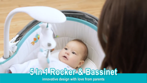 Mastela 5 in 1 Rocker & Bassinet Bed for Newborn Baby