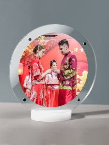 Khung Ảnh Acrylic Magnets Hình Elip Trang Trí Nhà Đồ Thủ Công Khóa Học Đồ Thủ Công Hình Học Đồ Trang Trí