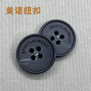 Black Woolen Sweater Buttons Imitation Cow Horn Texture Coat Buttons Tailored Suit Style Home Fabric Sewing DIY Accessories