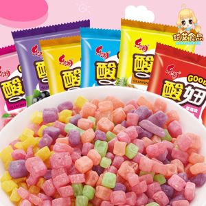 Le Chao Sour Girl Gummy Fruit Candy Multi-flavored Gummy Candy Childhood Nostalgic Casual Snack Gift Pack 150g