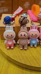 Labubu Keychain Creative Silicone Doll Pendant Car Keychain Accessories Childrens Birthday Gifts