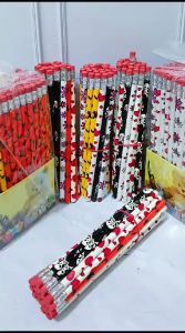 100 PCS PENSIL 2B KARAKTER FANCY ADA PENGHAPUSNYA ISI 50 PCS DAN 100 PCS
