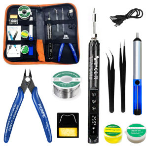 Portable USB Soldering Iron Multi-functional USB Soldering Iron Case  Cordless Soldering Iron Kit