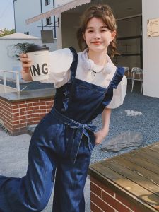 กางเกงยีนส์ทรงหลวมเอวสูงสไตล์เกาหลีสำหรับผู้หญิง ฤดูใบไม้ผลิ 2025 กางเกงขายาวทรงหลวมสไตล์วิทยาลัยสำหรับใส่ทำงาน