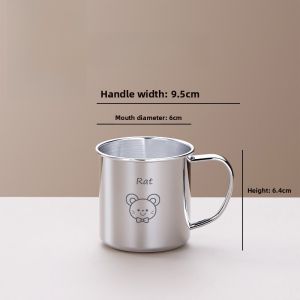 Thickened 316 Stainless Steel Childrens Water Cup for Kindergarten And Home Use Baby Milk Cup Small Drinking Cup with Handle