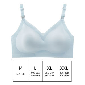 Ultra Thin Laser Cutting Ladies Feeding Bra Removable Padded Breastfeeding Bras Plus Size Push Up Maternity Nursing Bra