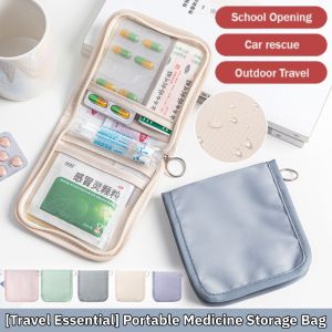 [Travel Essential] Portable Medicine Storage Bag First Aid Medical Kit Outdoor Camping Emergency Medicine Organizer Pill Case