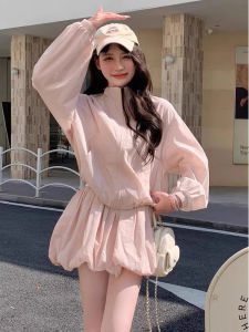 Womens Short Lightweight Breathable Sun Protection Clothing Set 2025 New Summer Slimming Small Size Cover up Two Piece Set