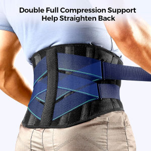 1PCS Compression Back Brace - Lumbar Support Belt for Herniated DiscWorkoutHeavy LiftingPosture Correction (Men & Women)