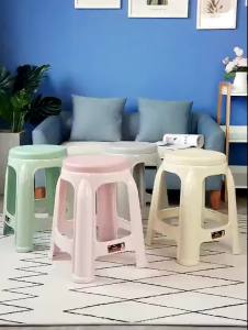Stackable Plastic Stool for Home Use Round