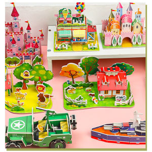 Waterproof 3d Jigsaw Puzzle Card For Kids Educational Toys for Kid Model Building Kit Toys for Baby Early Learning Toys for Gift Toys