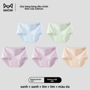 Quần lót tam giác MiiOW nữ làm bằng vải cotton cạp vừa kháng khuẩn thoải mái