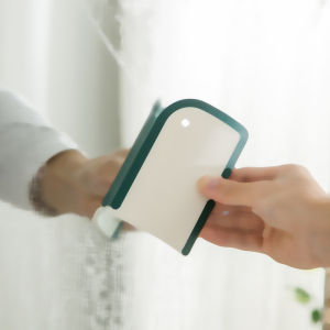 Glass Silicon Scraper Bathroom Mirror Vanity Cleaning Plate Squeegee Mini Glass Brush Window Wiper Scraper Cleaning Tools