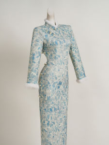 Warming Long Sleeve QiPao Vintage Cultural Girl Dress