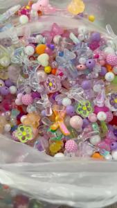 50G /100G Radomly Mixing Style Spring Color Acrylic Beads For Bracelet Jewelry Making DIY Accessories Cute Baroque Puzzle Plasti