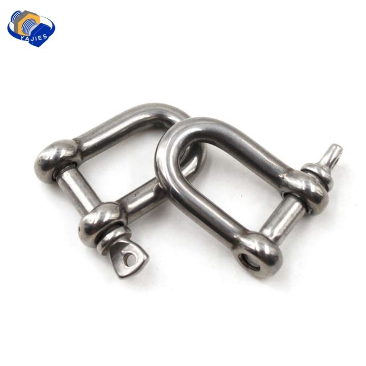 304 ตรง D กุญแจมือสั้นสแตนเลส Breaking D Rigging Shackle Hooks เรือ rigging ฮาร์ดแวร์ M4 M5 M6 M8 M10 M12 M14 M16