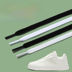 LINGMIAO | Anti-Slip Durable Shoelaces for Men Flat Elastic White Casual Sneakers