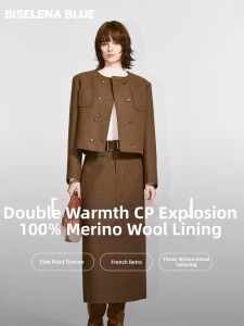 BEIQIANI | 100 Wool Insulated Two Piece Suit for Women