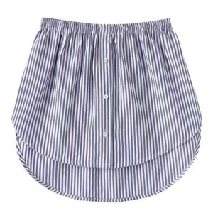 Womens Plus Size Shirt Extenders Fake Shirt Tail Irregular Skirt Blouse Tail Hem Soft Detachable Underskirt Sweater Hemline 2024