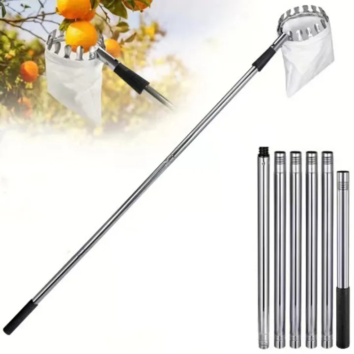 สแตนเลส Splicing Rod ผลไม้ 1.6/2.4/3.2/4M Telescopic POLE สูง Tree ...