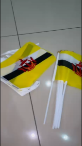 【20pcs/6m】Brunei String Flag Bunting 14x21cm National Day Celebration Decoration Flag Fast Ship