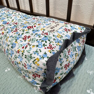 Gối Lót Hạt Lanh Họa Tiết Hoa Cotton Nguyên Chất Gối Lót Hạt Lanh Gối Lót Cotton Mềm Mại Thoải Mái Chống Lão Hóa Chống Nhăn