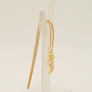 Hyl Jewelry 303N Kalung Titanium Wanita Karat Emas Silver Asli Panjang Muda Dan Anti Luntur