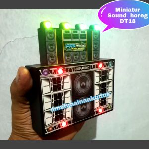 1 Set Mainan Miniature Mobil Pickup L300 +:Miniature Sound Horeg Audio Full Lampu/ Paket Mainan Mobil L300+ Sound Horeg Ok Gas