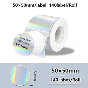 New 1 Roll Laser Silver/Matte Silver Labels Thermal Transfer Printing Paper Round Square Sticker For M110 Printer For Phomemo