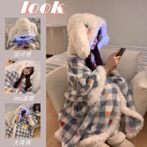 Đồ Ngủ Bằng Vải Nỉ Có Mũ Trùm Đầu Dễ Thương Cho Bé Gái Quần Áo Mặc Nhà Cỡ Lớn Hình Chú Chó Gấu Eevee Quần Áo Mặc Nhà Bằng Vải Nỉ