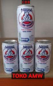 PAKET 3 PCS BEAR BRAND Susu Cair Sterilisasi Murni susu beruang [189 g]
