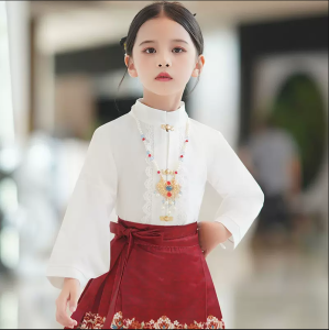 Black Hanfu Set for Girls Large Children Summer New Style Tang Costume Ancient Chinese Fashion Childrens Traditional Clothing