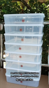 Box Donat / Kotak Donat 7200 ml Wadah Penyimpanan Plastik Serbaguna