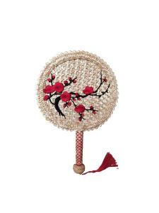 MOLORE | Handmade Straw Childrens Round Fan Summer