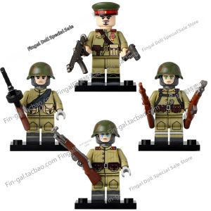Soviet Infantry Military Assembling Blocks Figurine Toys