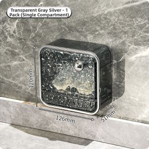 HUIJINGYUN | Aesthetic Wall-Mounted Drill-Free High-Grade Lidded Soap Box